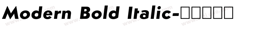 Modern Bold Italic字体转换